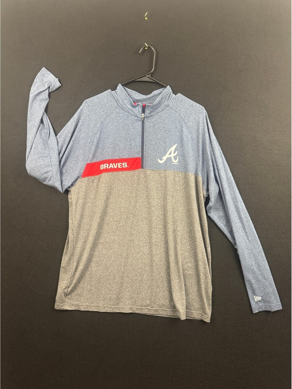 New Era Atlanta Braves Pullover Quarter Zip Sweatshirt